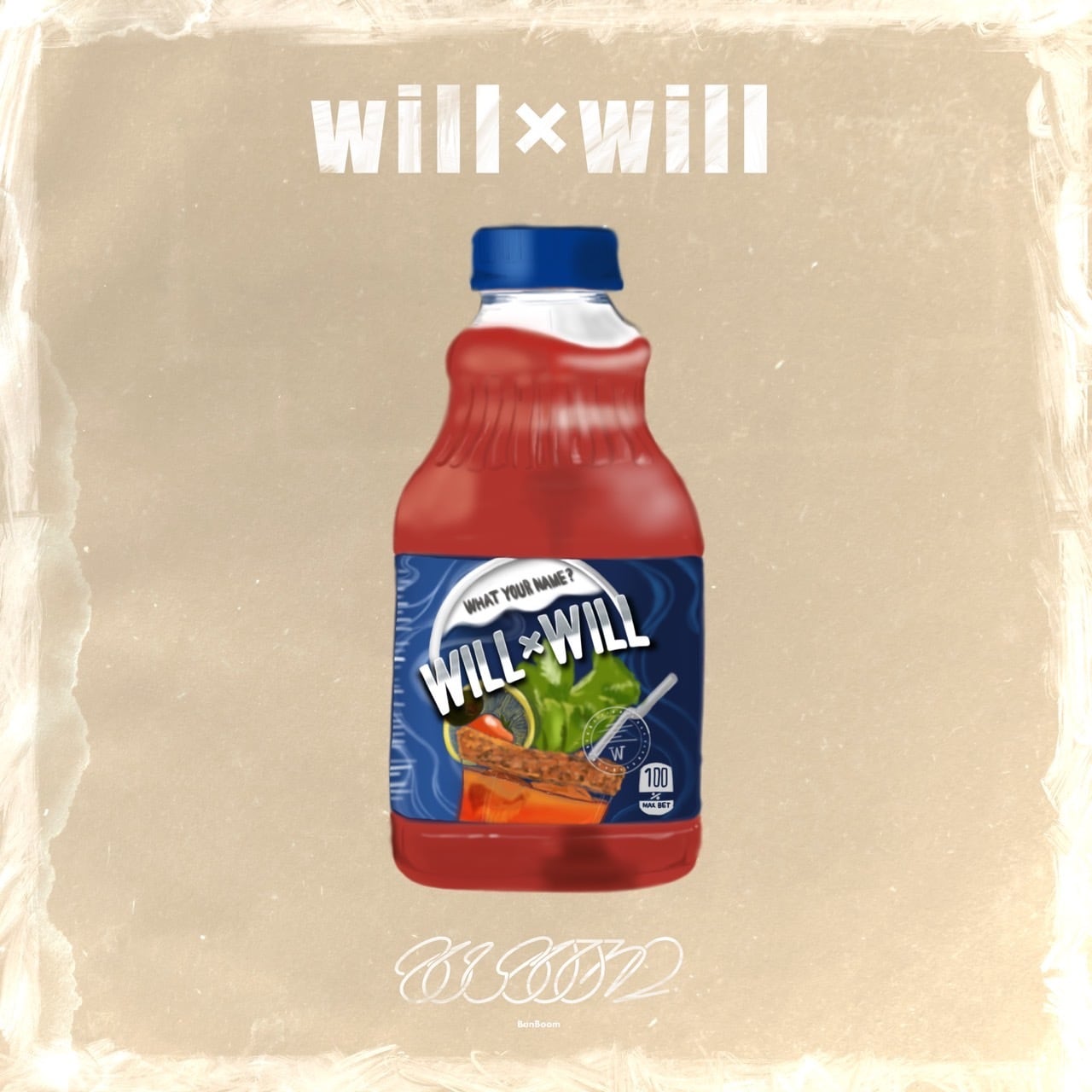 BunBoom 2nd digital single "will×will" Release anniversary T-shirts Burgundy