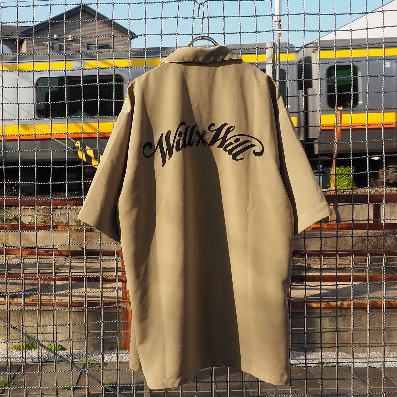 WillxWill Arch Logo Silky Shirts Beige