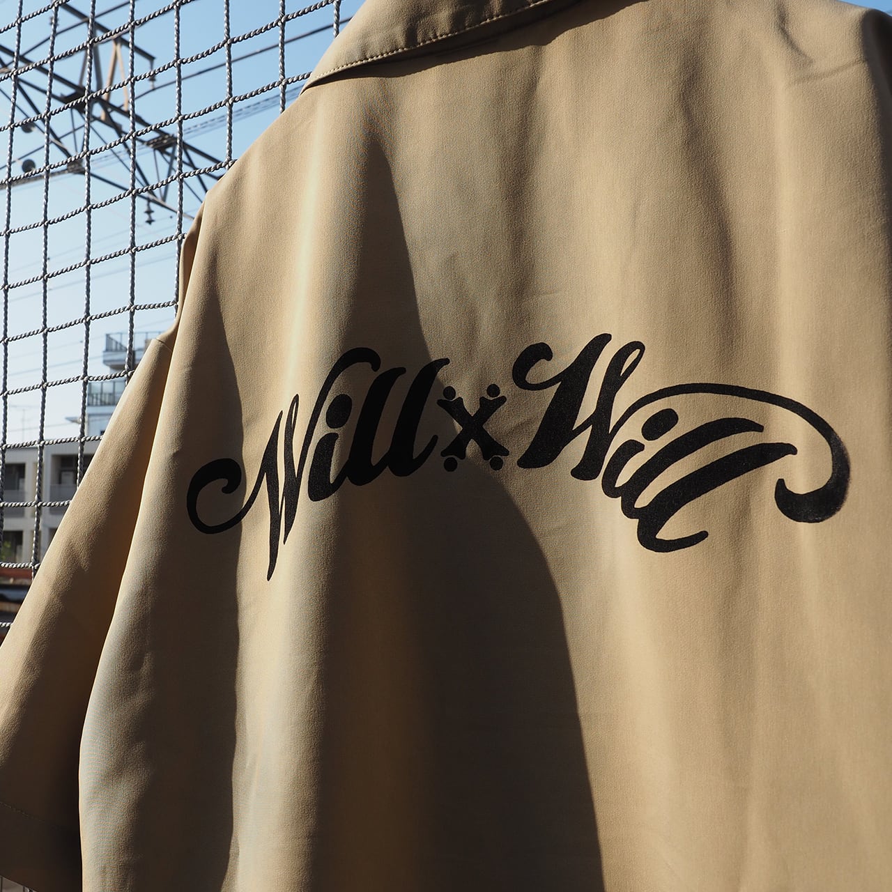 WillxWill Arch Logo Silky Shirts Beige