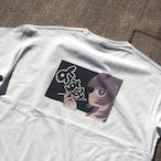 じとめちゃん✕夜スミ コラボTシャツ White