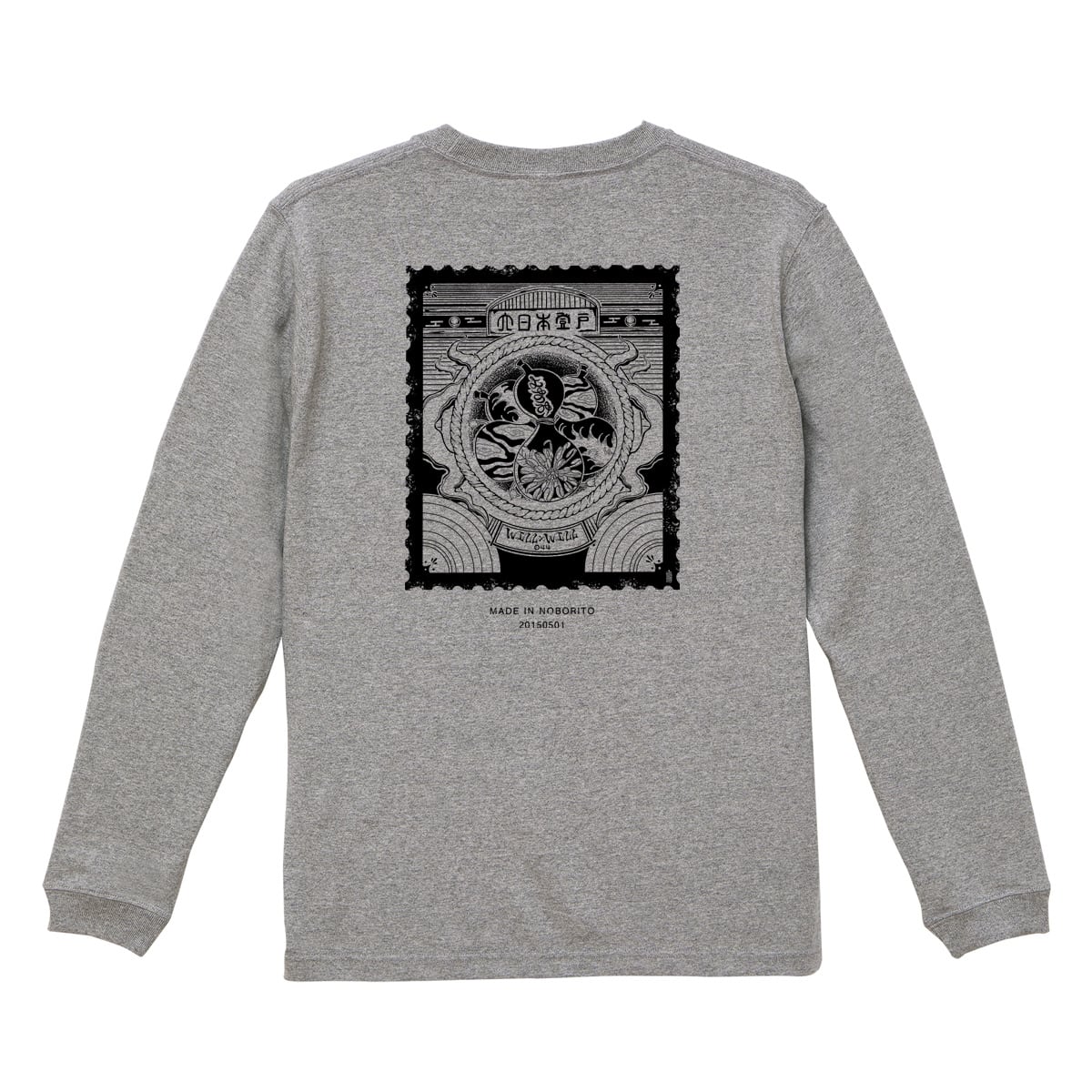 【受注生産】WillxWill postage stamp Long Sleeve 7.1oz Gray