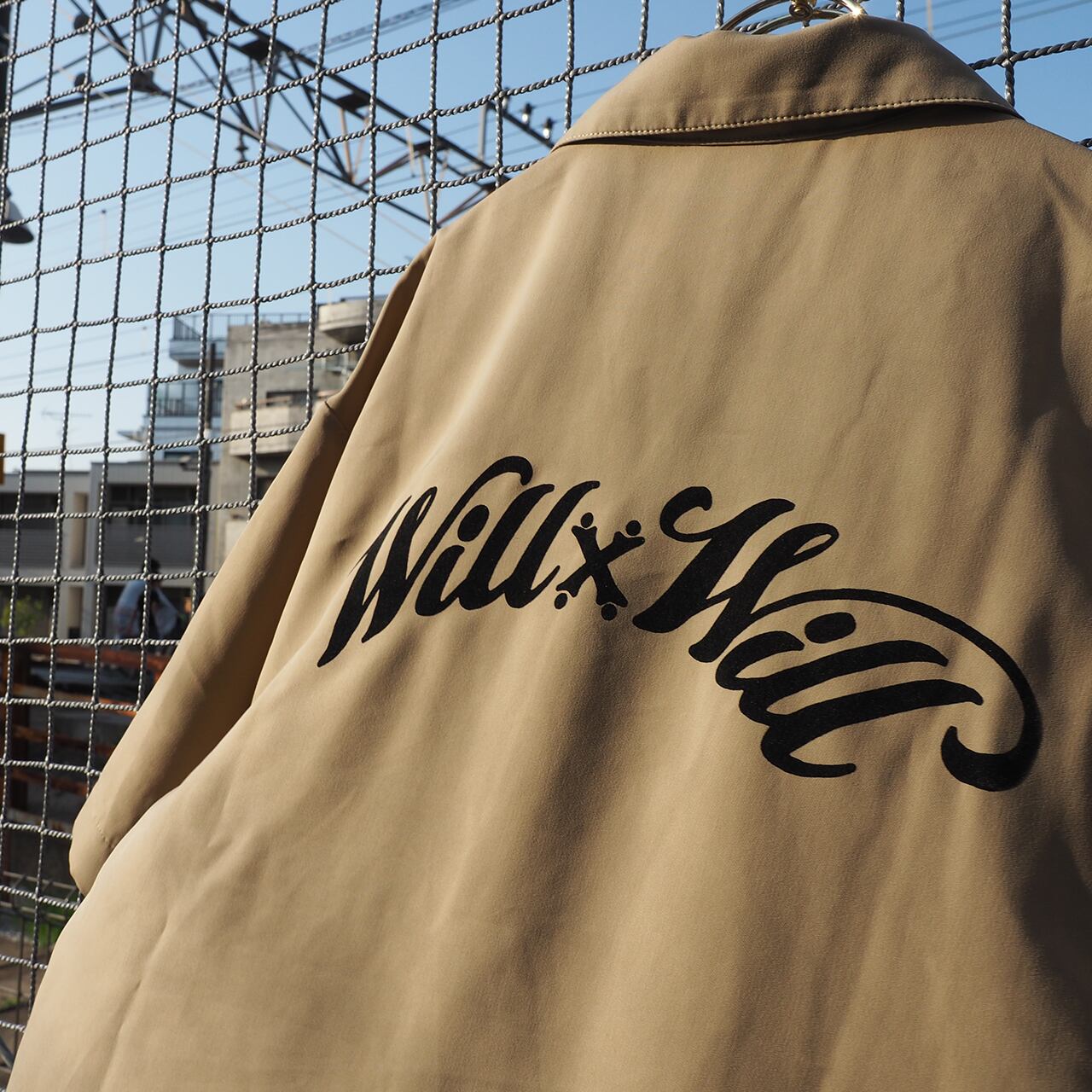 WillxWill Arch Logo Silky Shirts Beige