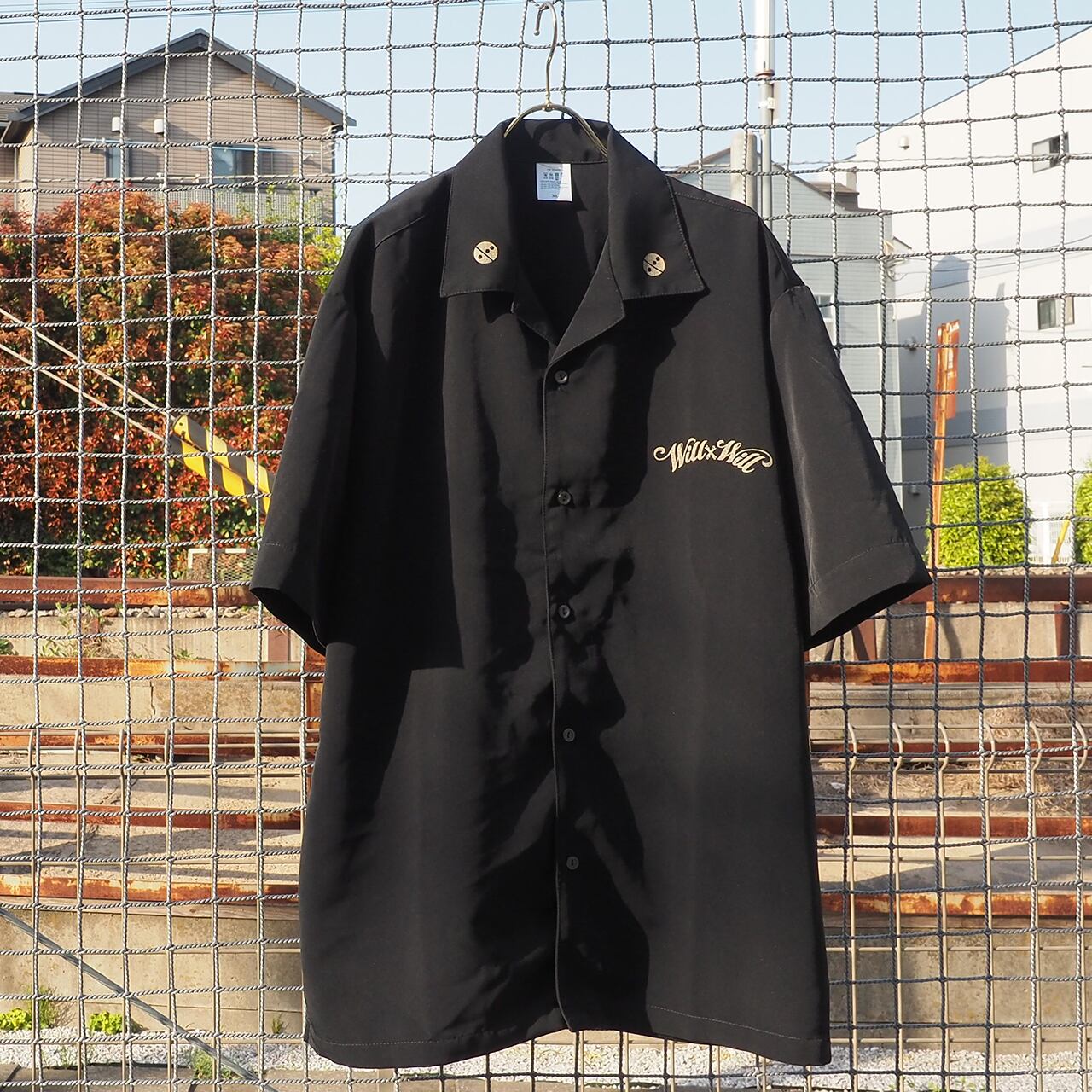 WillxWill Arch Logo Silky Shirts Black