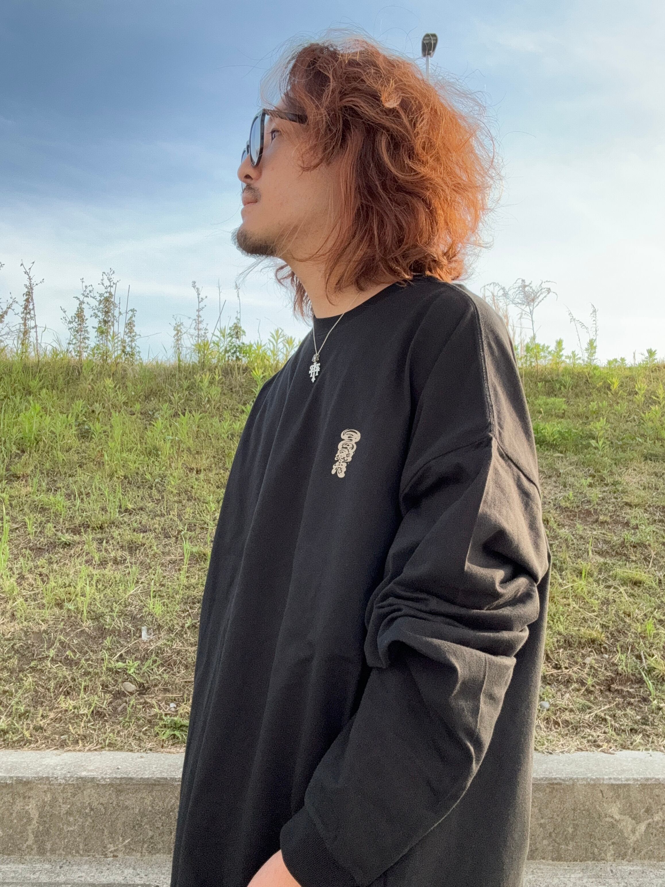 【ヒナタトカゲ×WillxWillコラボ 日向ト影ト志 ロンT Black 】