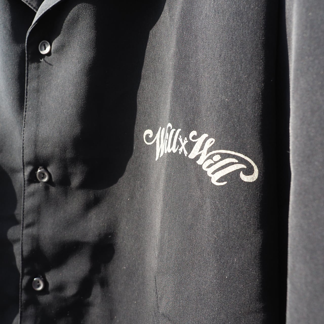 WillxWill Arch Logo Silky Shirts Black
