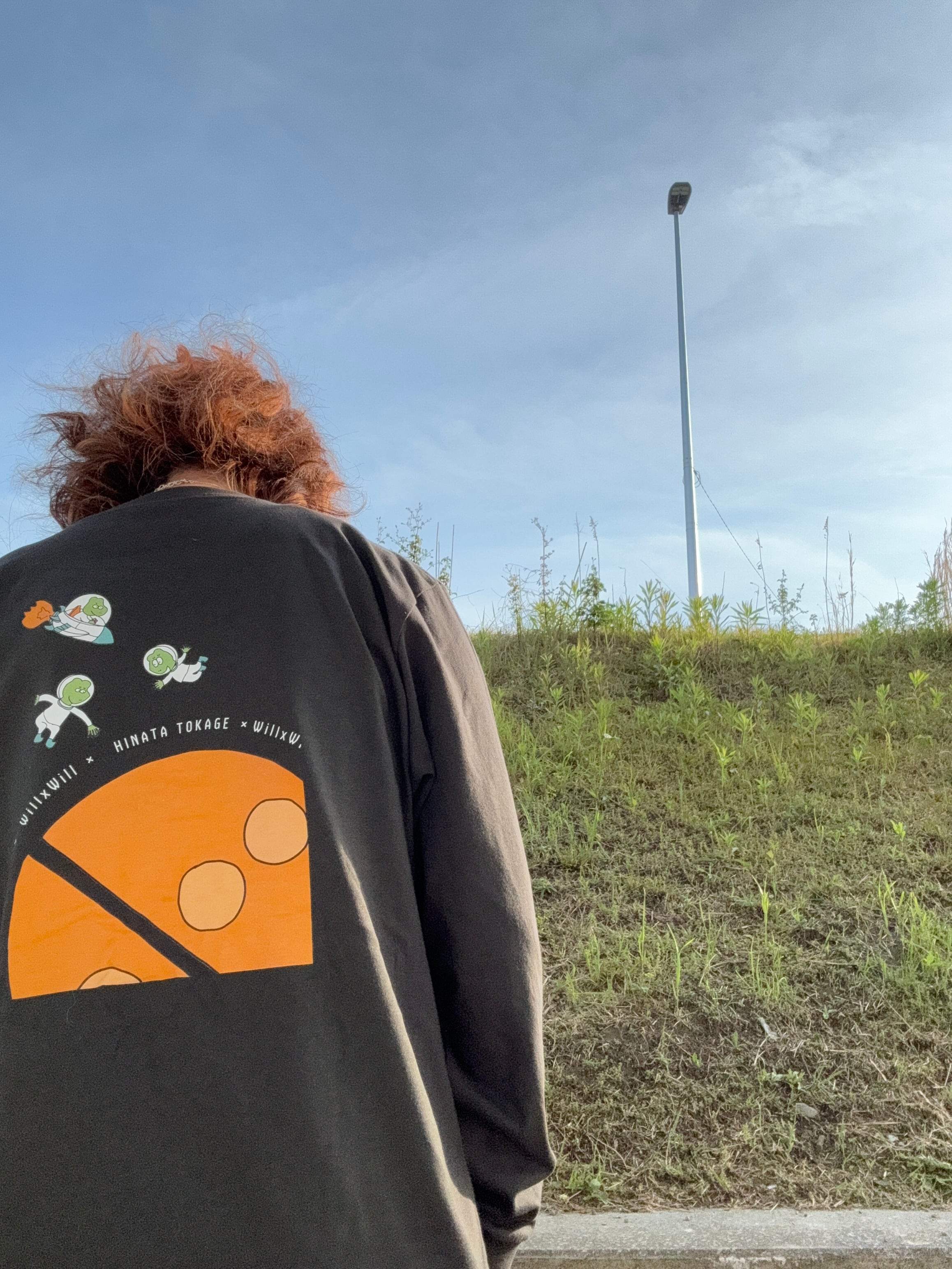 【ヒナタトカゲ×WillxWillコラボ トカゲちゃん ロンT Smoke Black】