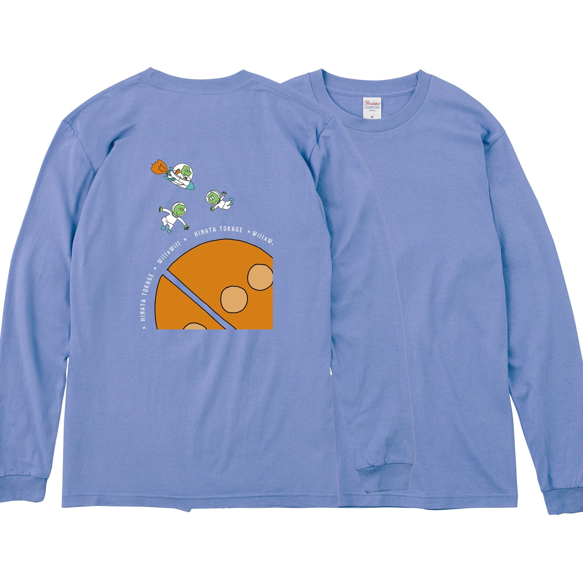 【ヒナタトカゲ×WillxWillコラボ トカゲちゃん ロンT Dusty Blue 】