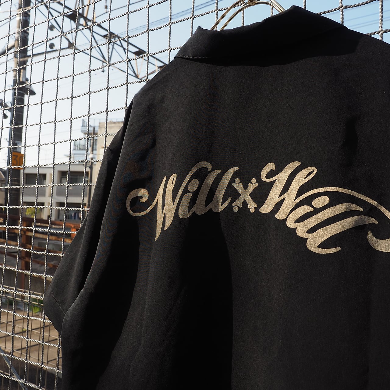 WillxWill Arch Logo Silky Shirts Black
