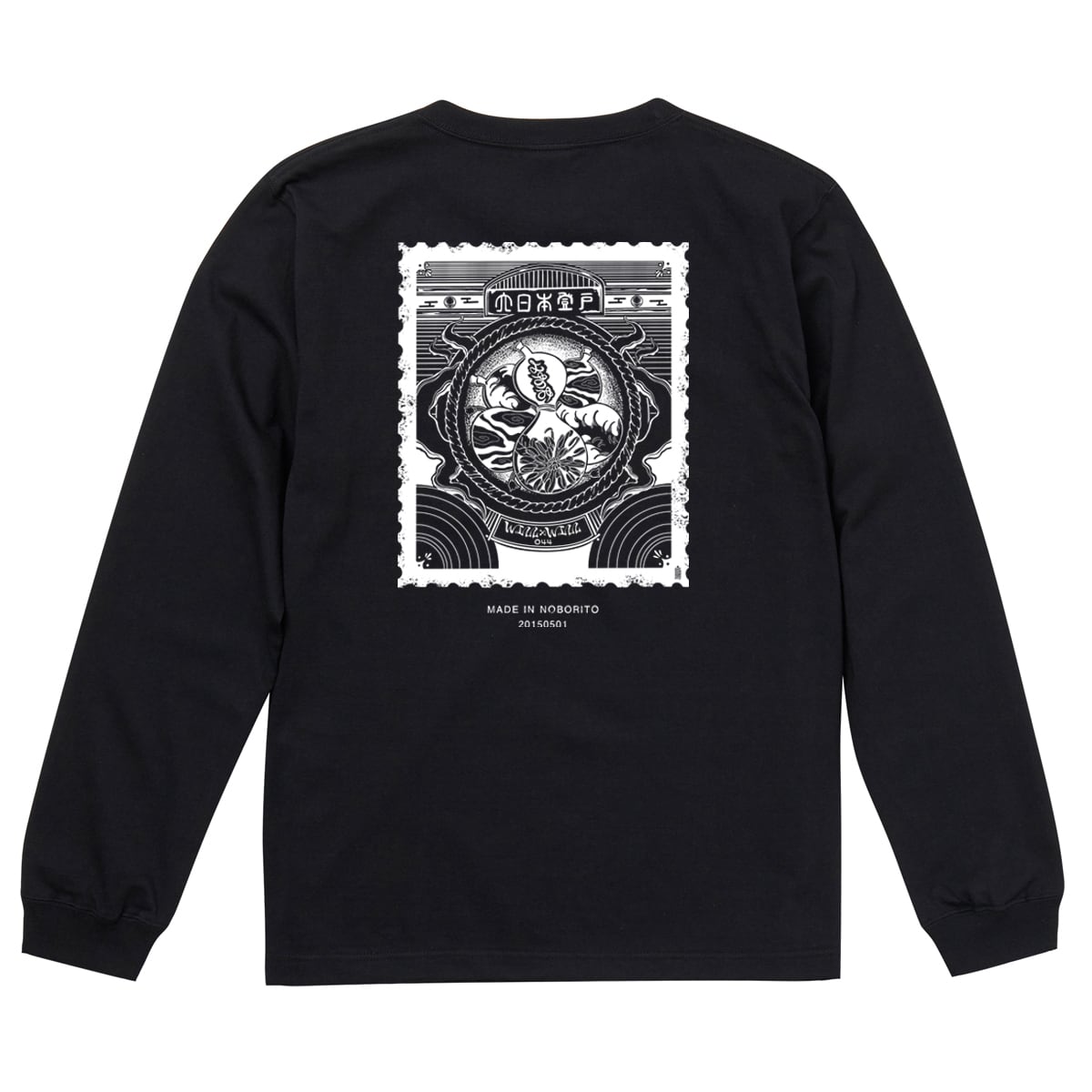 【受注生産】WillxWill postage stamp Long Sleeve 7.1oz Black