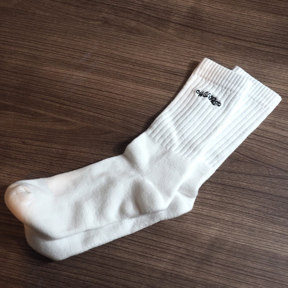 WillxWill 刺繍 ソックス White