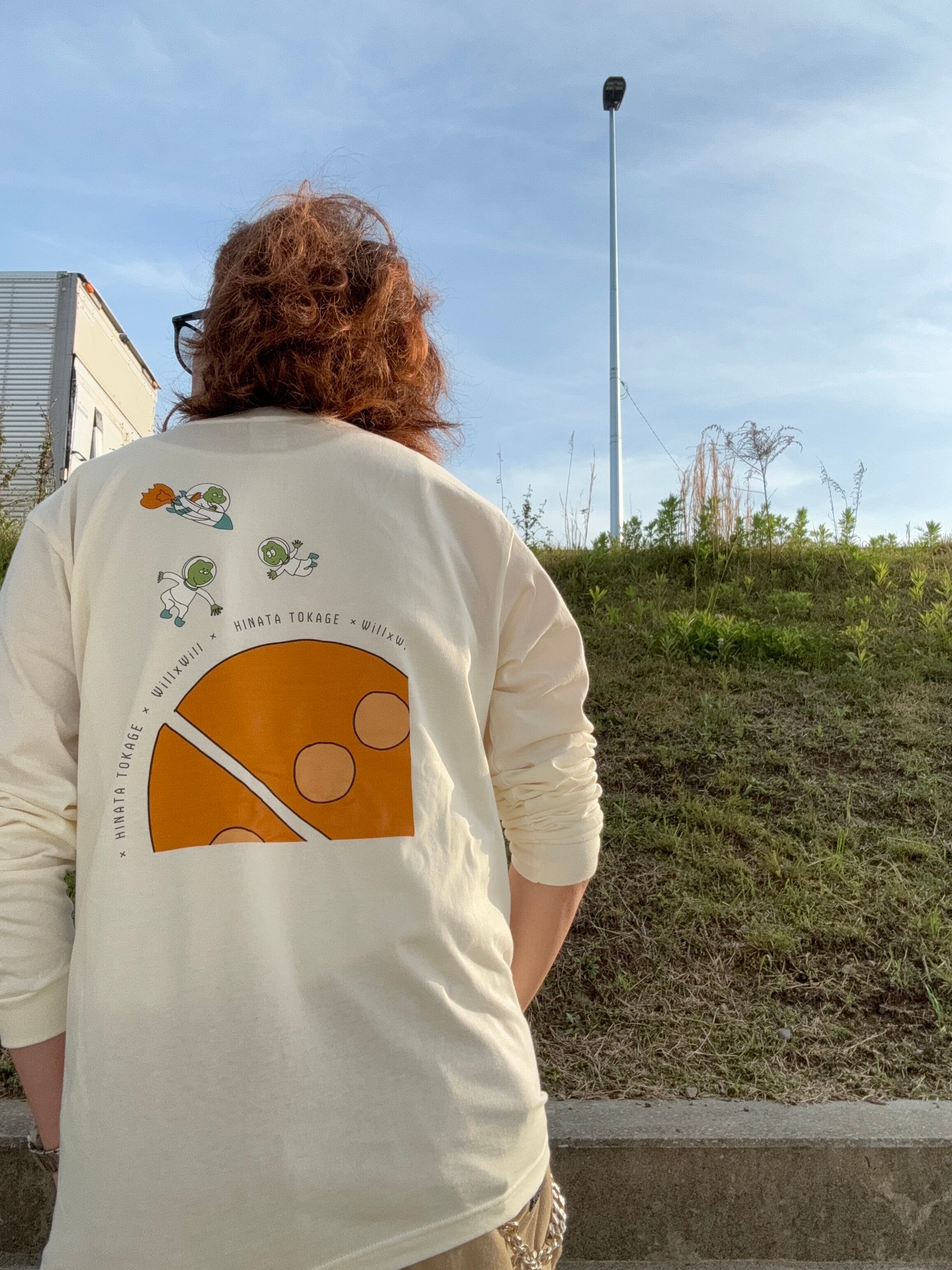 【ヒナタトカゲ×WillxWillコラボ トカゲちゃん ロンT Ivory 】